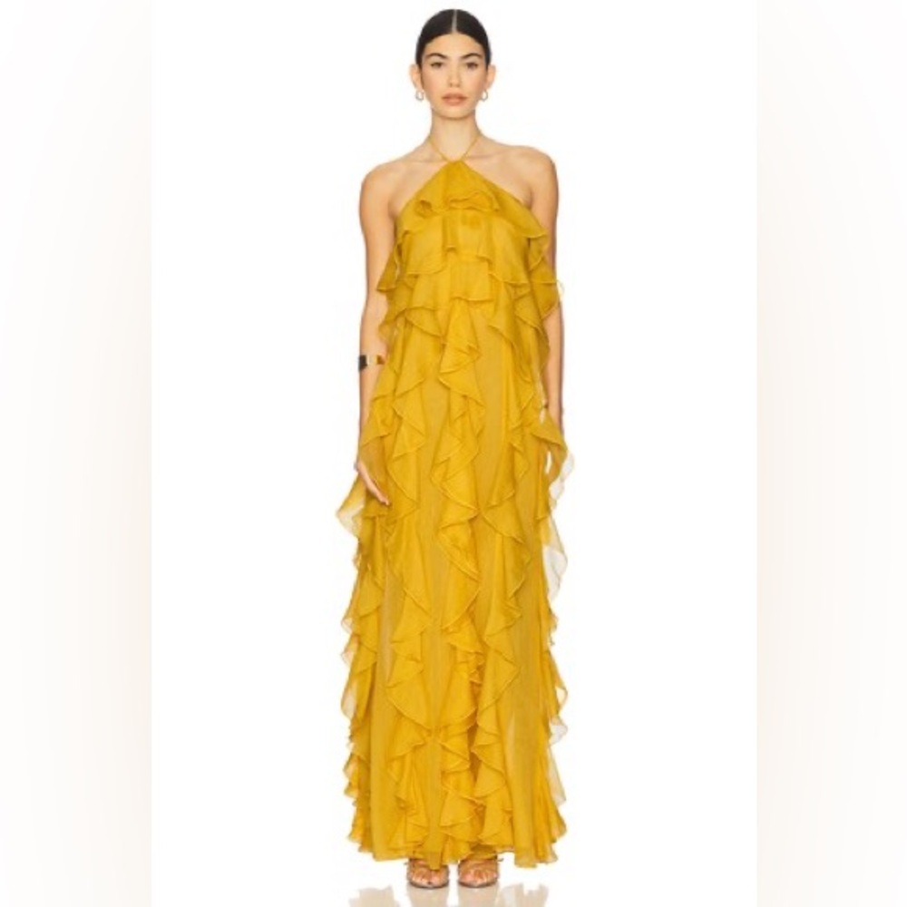 Ronny Kobo Liora Dress in Goldenrod